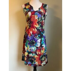 Dream Dance Multicolor Floral Sparkle  Dress s vintage Y2K fairy whimsi sequins